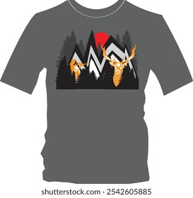 print ready hunting t shirt design