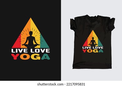 Print Ready Meditation Yoga Time Typography T-shirt Design