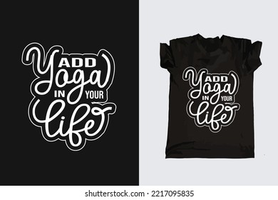 Print Ready Meditation Yoga Time Typography T-shirt Design