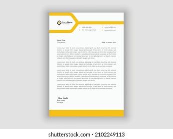 Print Ready Minimal Letterhead Design Template, Letterhead, A4 Size Letterhead, Business Letterhead Design.