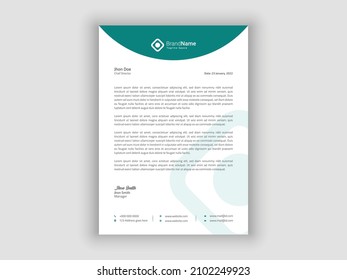 Print Ready minimal Letterhead Design template, letterhead, A4 Size Letterhead, Business letterhead design.