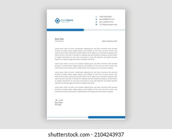 Print Ready minimal Letterhead Design template, letterhead, A4 Size Letterhead, Business letterhead design.