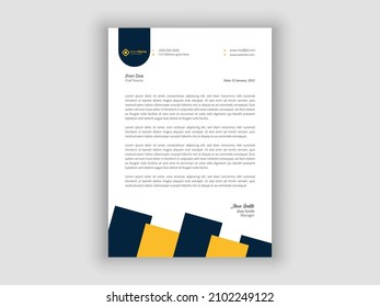 Print Ready modern Letterhead Design template, letterhead, A4 Size Letterhead, Business letterhead design.
