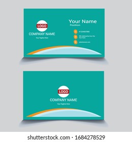 Print ready Modern presentation card. Vector business card template. Visiting card for business and personal use. Vector illustration design.