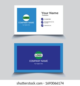 Drucken Sie eine moderne Präsentationskarte aus. Vorlage für VektorVisitenkarten. Visitenkarte für geschäftliche und private Zwecke. Vektorgrafik-Design.

