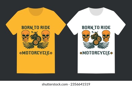 print ready motorcycle t shirt design vector template.