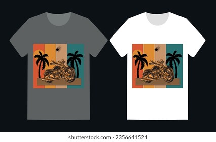 print ready motorcycle t shirt design vector template.