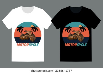 print ready motorcycle t shirt design vector template.