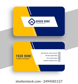 print ready stylish corporate business card template for individual information vector