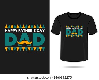 Print Ready T Shit Design template For Happy Father day celebration.