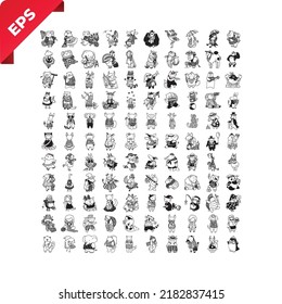 Print ready vector design for Tshirt, Mug and printing item. Black and white view