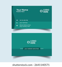 Print Ready Visiting Card Template for Professionals. Creative Double-sided Business Card Template.