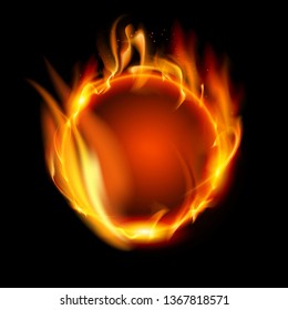 Print Ring of Fire ball vector background