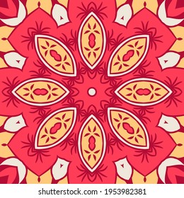 Print for a scarf, shawl, headscarf, bandana, hijab and other textiles. Simple trendy design with abstract oriental ornaments. 