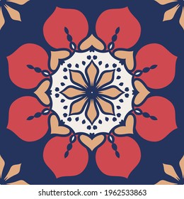 Print for a scarf, shawl, headscarf, bandana, hijab and other textiles. Simple trendy design with abstract oriental ornaments. 