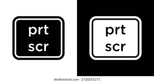 Print screen icon black flat pictogram. For graphic and web design.