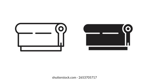 Print screen icon design element. Editable stroke. Vector