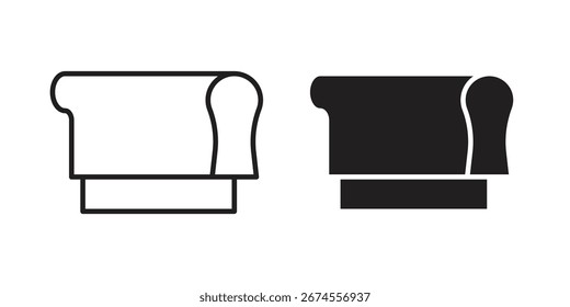 Icono de pantalla de impresión en estilo de moda plano y forro para diseños de ui App
