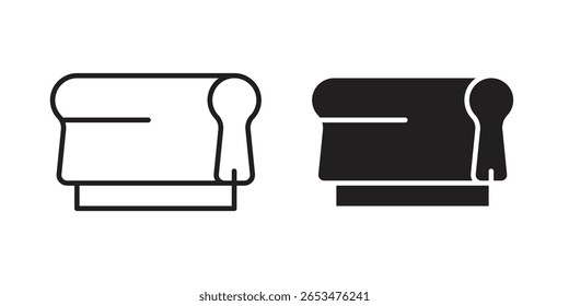 Ícone de tela de impressão, sinal vetorial de contorno, pictograma de estilo linear e sólido isolado no branco.