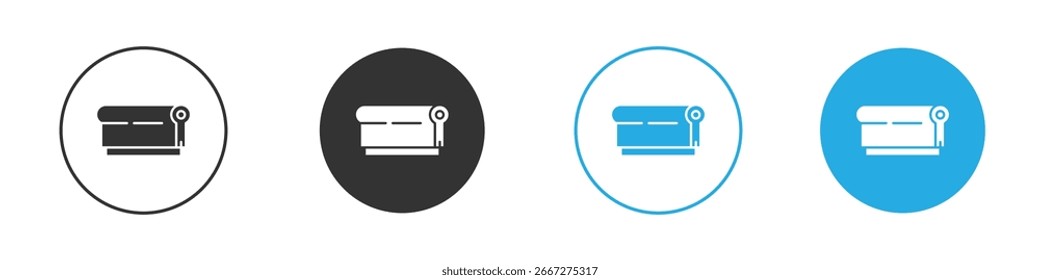 Ícone de tela de impressão, estilo simples plana, ilustração, modelo pictograma símbolo de símbolo de logotipo, para ui ou ux.