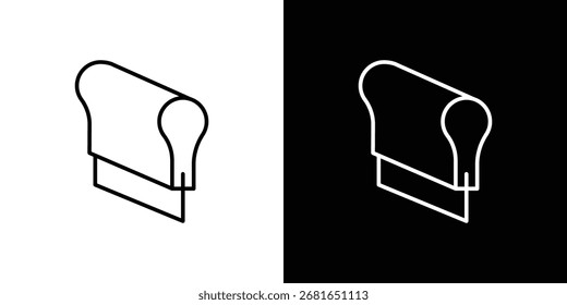 Print screen icon simple vector pictogram. black and white icon concept