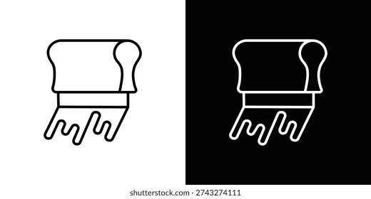 Print screen icon website stock illustration. stroke symbols