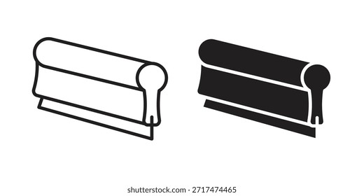 Imprimir ícones da tela. Pixel perfeito. Ícone de contorno de vetor. Conceito de logotipo plano.