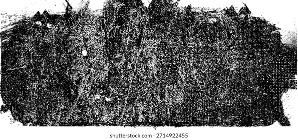 Pantalla de impresión .Stamp Texture . Fondo del Grunge de la angustia . Rasguño, grano, ruido, sello de grano . Negro Spray Blot de tinta. Coloque la textura sobre cualquier objeto a Create Grungy Efecto. Vector abstracto.