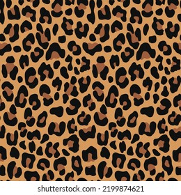 Print seamless leopard trendy classic texture, vector design.