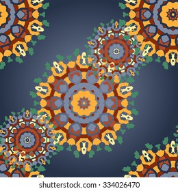 Print Seamless mandala pattern. Vintage decorative elements. Tile