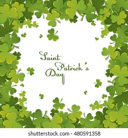 Print with Shamrock for St. Patrick's day