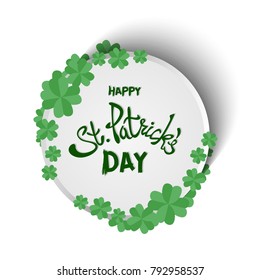 Print with Shamrock for St. Patrick's day