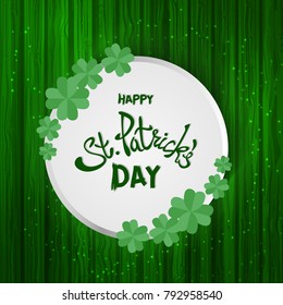 Print with Shamrock for St. Patrick's day