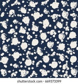 Print in Shibori style. Seamless background pattern with decorated flowers plates, ceramics, crockery. hand drawn elements and flowers in Arabic, Japanese, Indian, Turkish, pakistan, ottoman motifs.