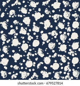 Print in Shibori style. Seamless background pattern with decorated flowers plates, ceramics, crockery. hand drawn elements and flowers in Arabic, Japanese, Indian, Turkish, pakistan, ottoman motifs.