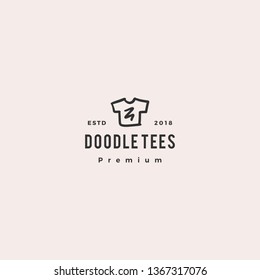 print shirt tee doodle logo vector icon illustration