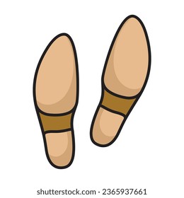 Print of shoe vector icon. Color vector icon isolated on white background print of shoe .