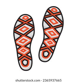 Print of shoe vector icon. Color vector icon isolated on white background print of shoe .