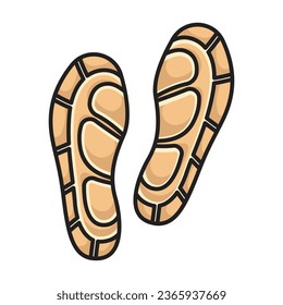 Print of shoe vector icon. Color vector icon isolated on white background print of shoe .