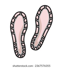 Print of shoe vector icon. Color vector icon isolated on white background print of shoe .