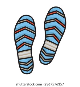 Print of shoe vector icon. Color vector icon isolated on white background print of shoe .