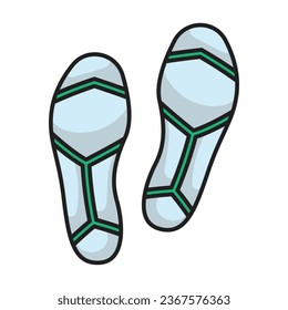 Print of shoe vector icon. Color vector icon isolated on white background print of shoe .