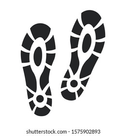 Print of shoe vector icon.Black vector icon isolated on white background print of shoe .