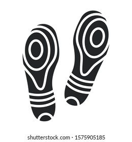 Print of shoe vector icon.Black vector icon isolated on white background print of shoe .