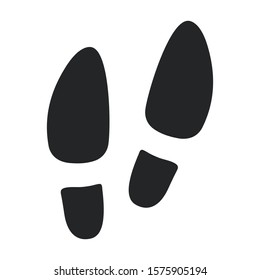 Print of shoe vector icon.Black vector icon isolated on white background print of shoe .