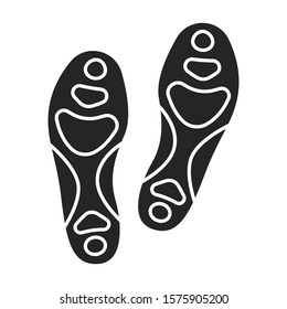 Print of shoe vector icon.Black vector icon isolated on white background print of shoe .
