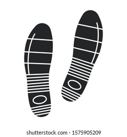 Print of shoe vector icon.Black vector icon isolated on white background print of shoe .