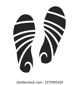 Print of shoe vector icon.Black vector icon isolated on white background print of shoe .