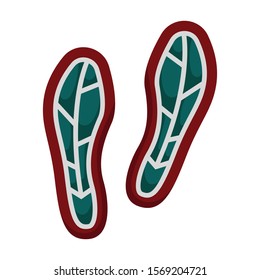 Print of shoe vector icon.Cartoon vector icon isolated on white background print of shoe .