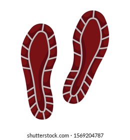 Print of shoe vector icon.Cartoon vector icon isolated on white background print of shoe .